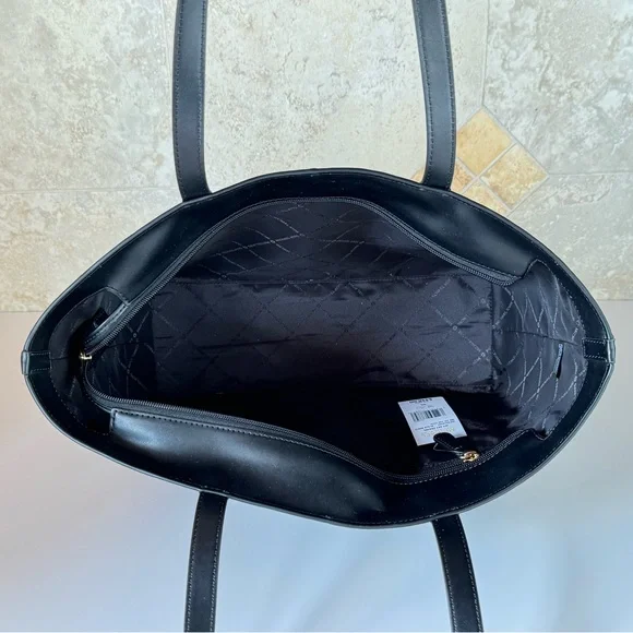 Michael Kors Jet Set Travel Medium Zip Top Shoulder Tote Bag MK Black Multi